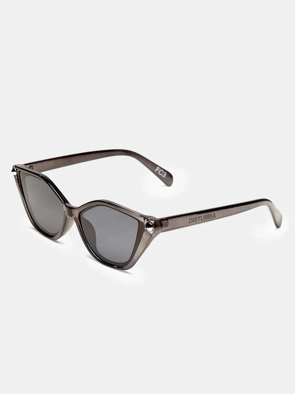 Disturbia Deadstock Studded Cat Eye Goth Sunglasses